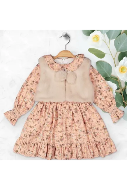 9-24 MONTH BABY DRESS WITH VEST