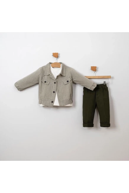 Baskili Tişört Mont Pantolon Takim