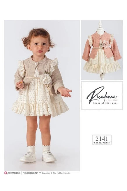 9-24 شهر فتاة فستان كارديجان