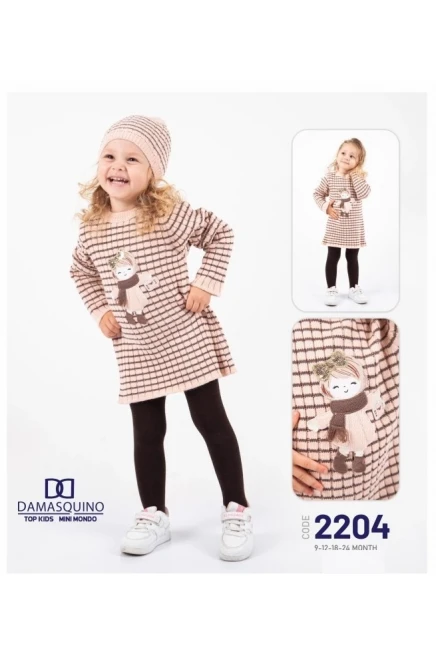 Bereli Kareli Triko Elbise