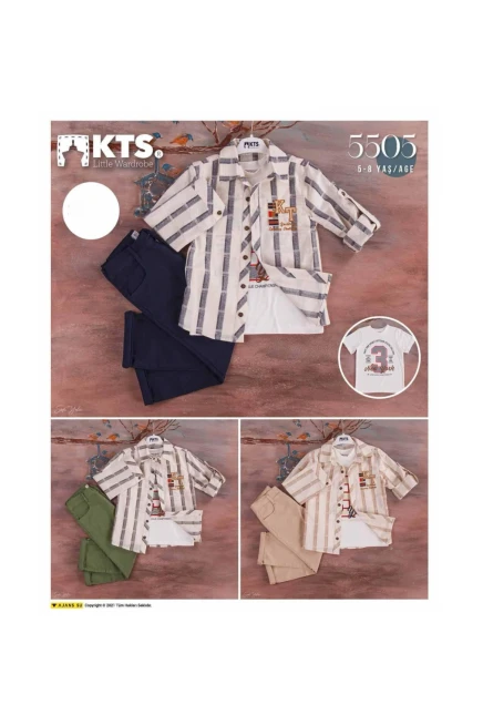 Pant Suit With Shirt&T-Shirt