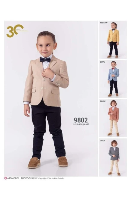 Papyonlu Gömlek Ceket Pantolon Takim