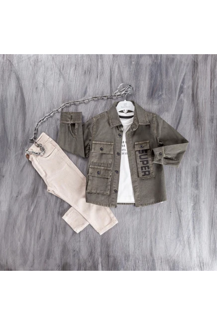 1-4 سنة صبي بدله تيشرت مع سروال