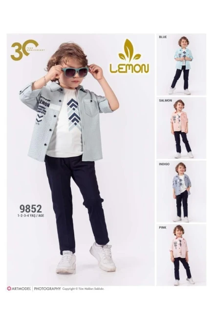 Baskili Tişört Baskili Gömlek Pantolon Takim