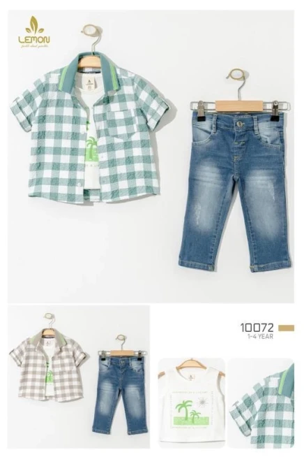 Hakim Yaka Gömlekli Şort Pantolon Takım