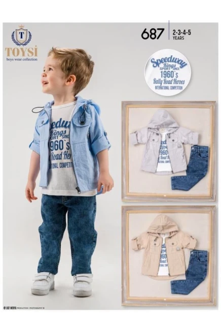 2-5 YEAR Boy PANT SUIT  WITH RAINCOAT