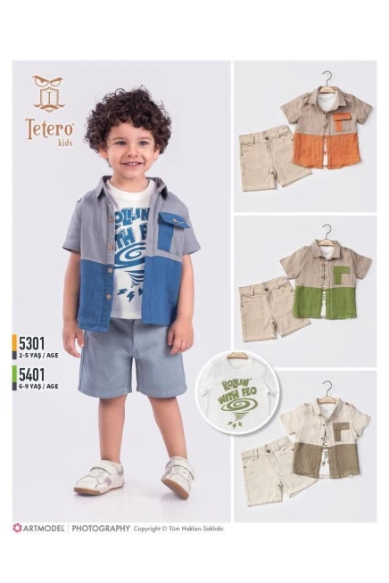 2-5 YEAR Boy SHORTS SET WITH SHIRT