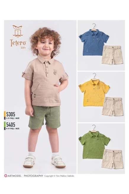 2-5 سنة صبي بدله قميص مع شورت