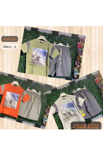 2-5 YEAR Boy SHORTS SET WITH T-SHIRT