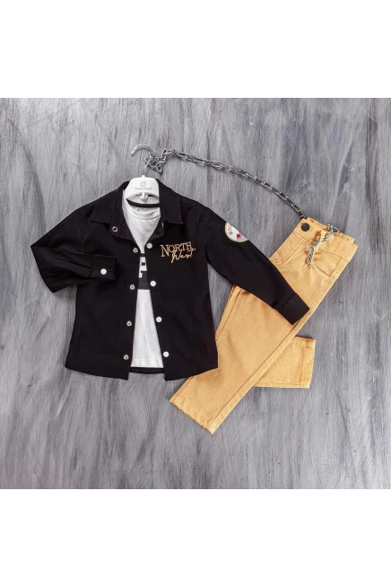 5-8 سنة صبي بدله تيشرت مع سروال