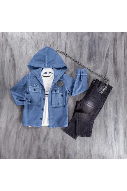 5-8 YEAR Boy PANT SUIT WITH SHIRT&T-SHIRT