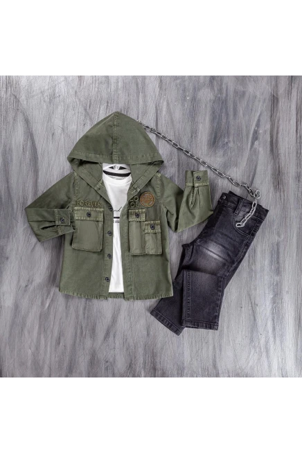 5-8 YEAR Boy PANT SUIT WITH SHIRT&T-SHIRT