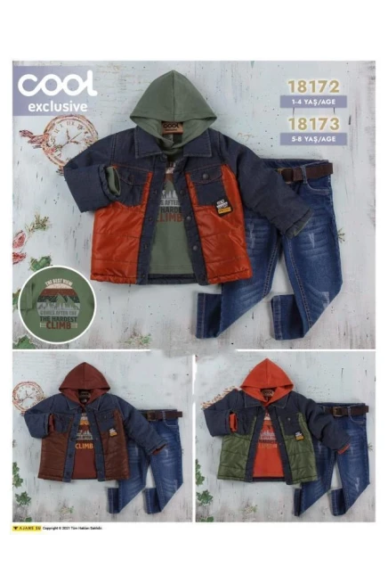 Baskili Sweatshirt Kot Garnili Mikro Mont Kot Pantolon Tk