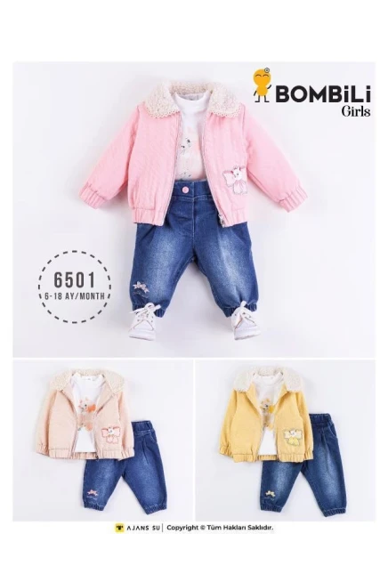 6-18 месяц девочка Куртка брюки костюм