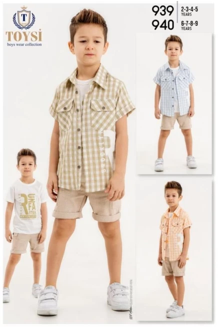 6-9 ГОДА мальчик Рубашка шорты костюм