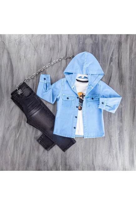 9-24 MONTH Boy PANT SUIT WITH SHIRT&T-SHIRT