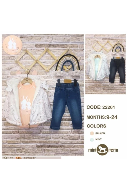 9-24 месяц девочка Куртка брюки костюм