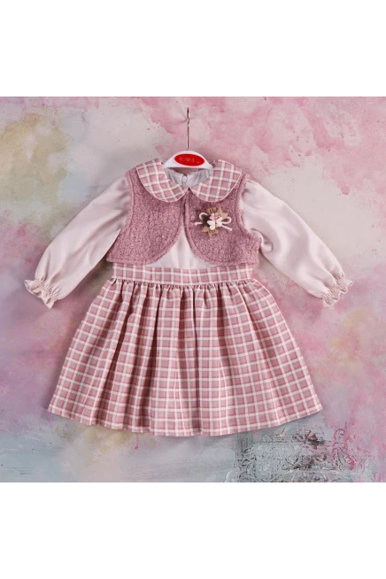 9-24 شهر فتاة فستان مع بوليرو