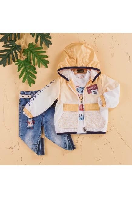 طقم سترة مطري مع بنطلون