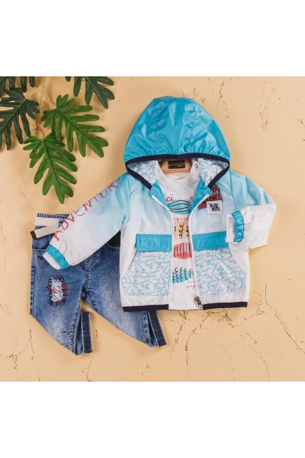 طقم سترة مطري مع بنطلون