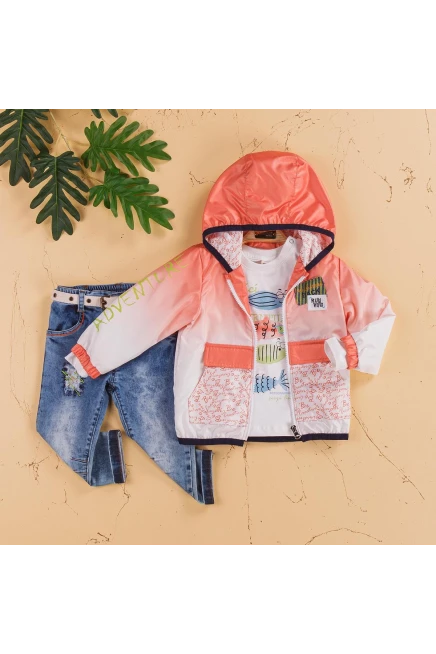 طقم سترة مطري مع بنطلون