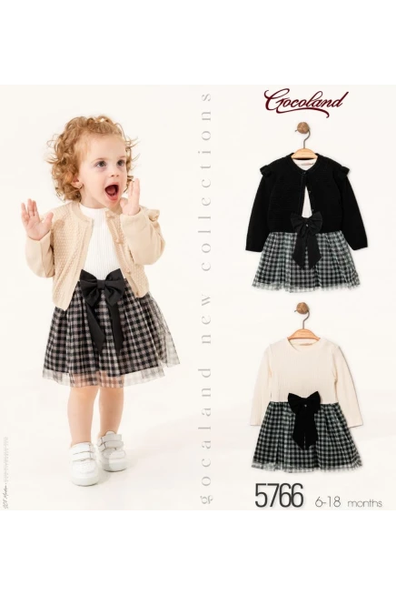 Hırkalı Eteği Kareli Elbise   