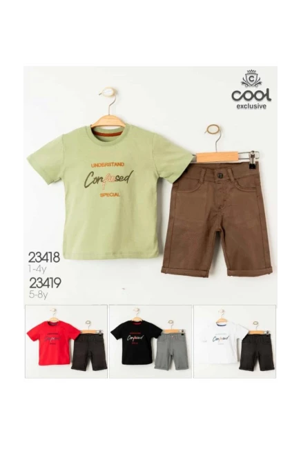1-4 YEAR Boy SHORTS SET WITH T-SHIRT