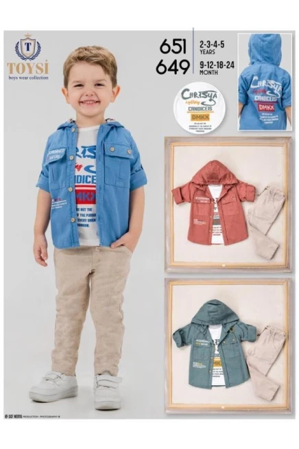 2-5 سنة صبي بدله تيشرت مع سروال