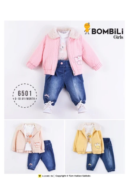 6-18 месяц девочка Куртка брюки костюм