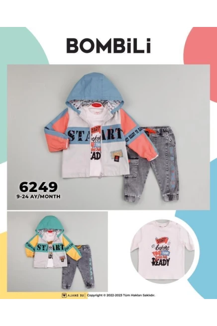 Baskili Tişört Kapüşonlu Baskili Yağmurluk Kot Pantolon Tk