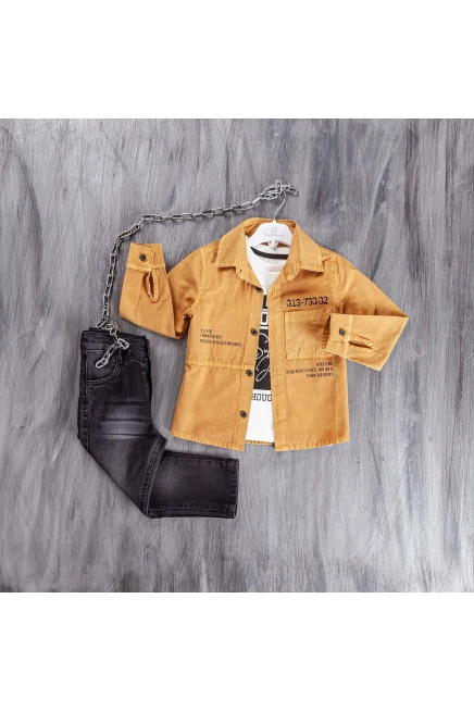 5-8 YEAR Boy PANT SUIT WITH SHIRT&T-SHIRT