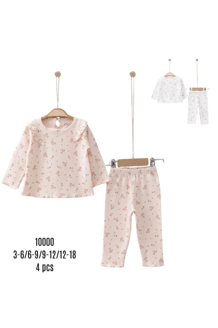 Çıtır Çiçek Baskılı  Pijama Takım