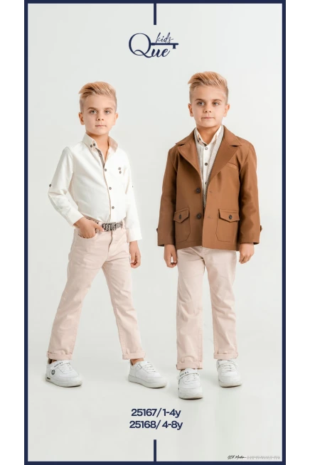 Mikro Ceketli Fularli Gömlek Pantolon Takim