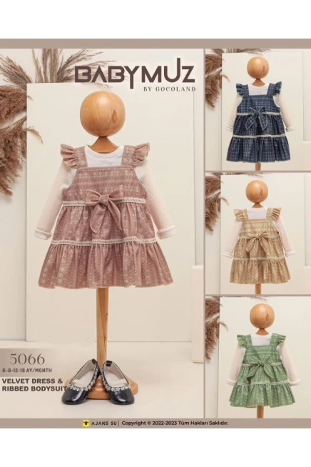 Badili Fırfırlı Çiçekli Elbise