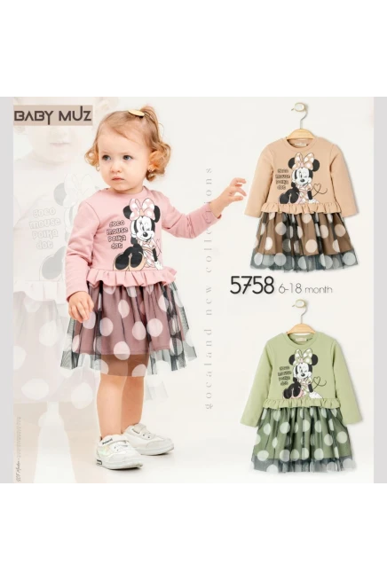 Eteği Puantiyeli Elbise