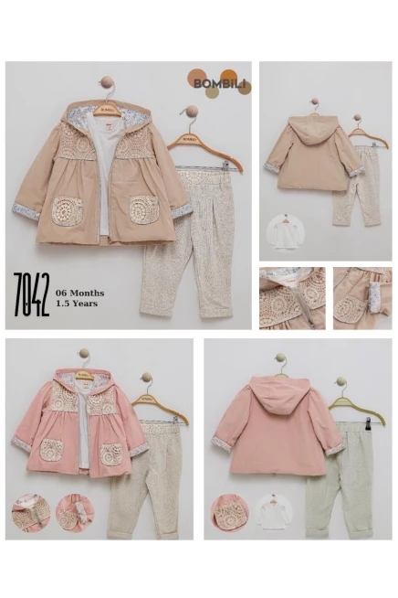 6-18 месяц девочка Костюм с пиджаком и брюками