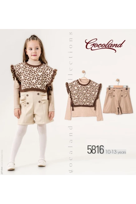 10-13 ГОДА девочка комплект с шортами и жилетом