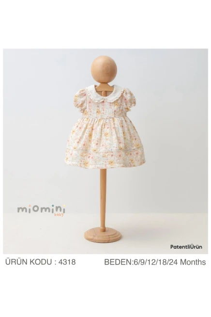 Çiçek Baskılı Müslin Elbise