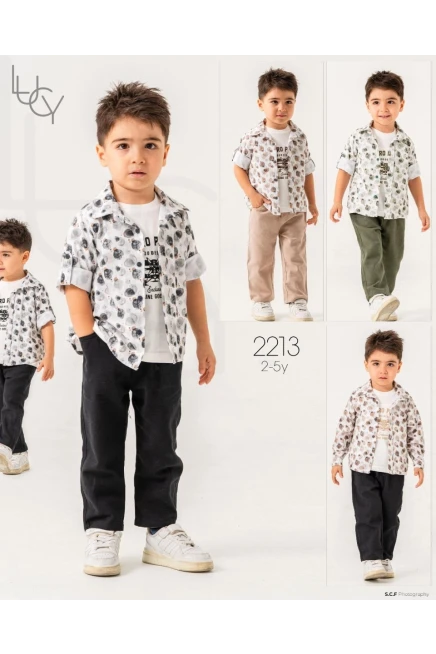 2-5 سنة صبي بدله تيشرت مع سروال