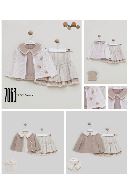 1-3 ГОДА девочка Кардиган юбка костюм