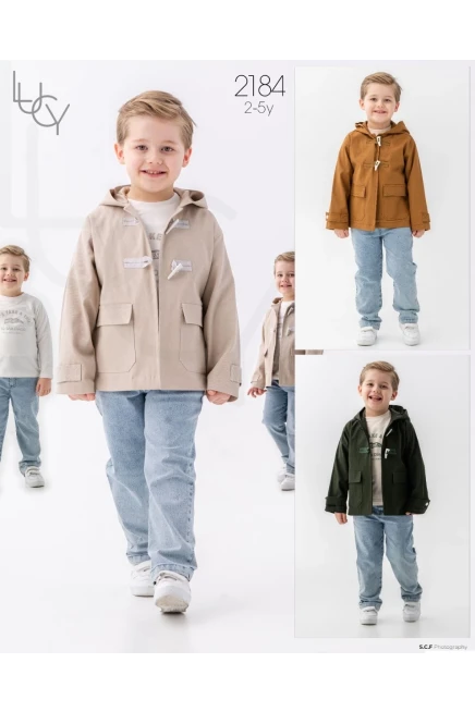 2-5 سنة صبي طقم سروال مع سترة مطرية