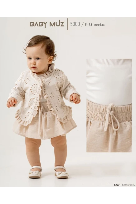 6-18 месяц девочка  пиджак с юбкой комплект