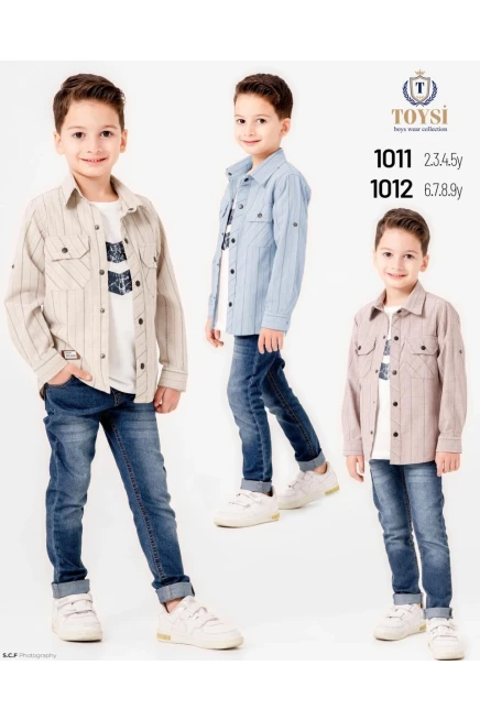6-9 YEAR Boy PANT SUIT WITH SHIRT&T-SHIRT