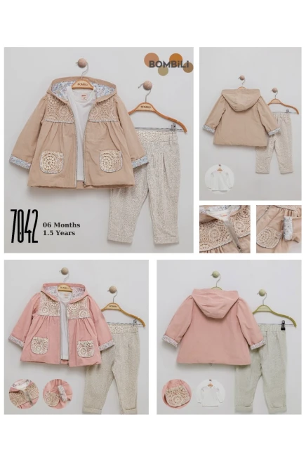 6-18 месяц девочка Костюм с пиджаком и брюками