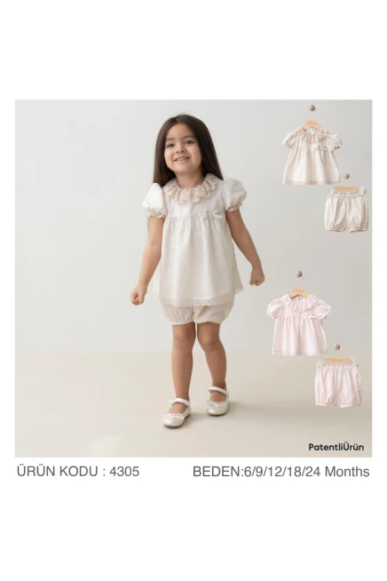 9-24 شهر فتاة بلوزة طقم شرط