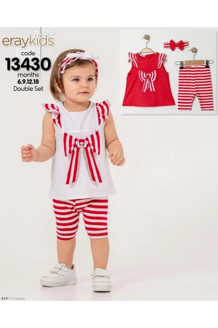 Çizgi Detay Tişörtlü Tayt Takım