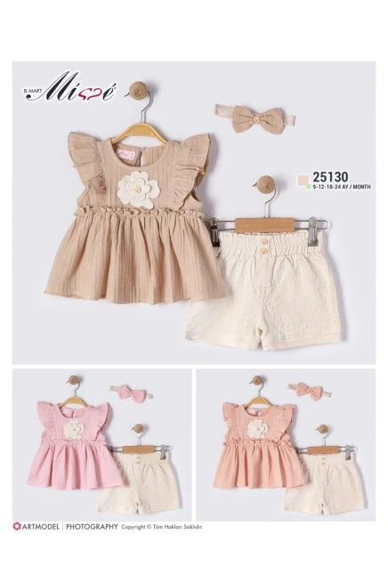 9-24 شهر فتاة بلوزة طقم شرط