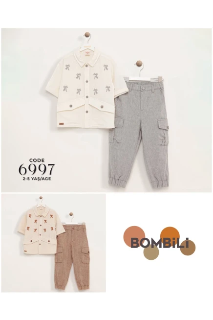 Cep Detay Gömlekli Pantolonlu Takım