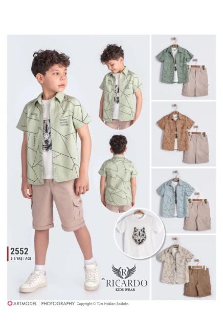 2-6 ГОДА мальчик Рубашка шорты костюм