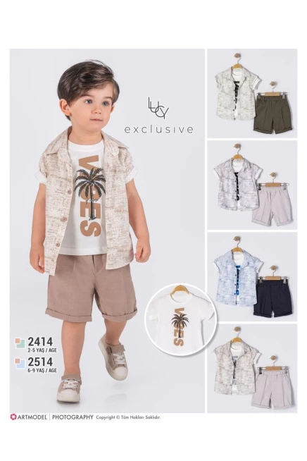 6-9 YEAR Boy SHORTS SET WITH SHIRT